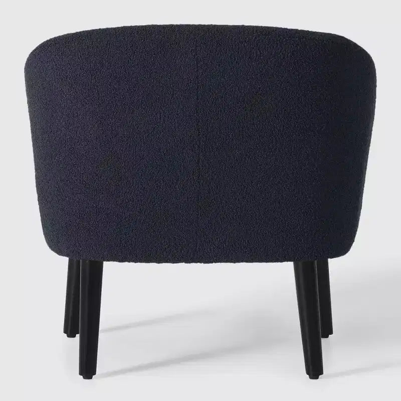 WestinTrends Alexandria Fauteuil d'appoint en similicuir imitation fourrure de mouton de style Mid-Century (Lot de 2) - 73,6 cm de large