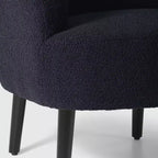 WestinTrends Alexandria Fauteuil d'appoint en similicuir imitation fourrure de mouton de style Mid-Century (Lot de 2) - 73,6 cm de large