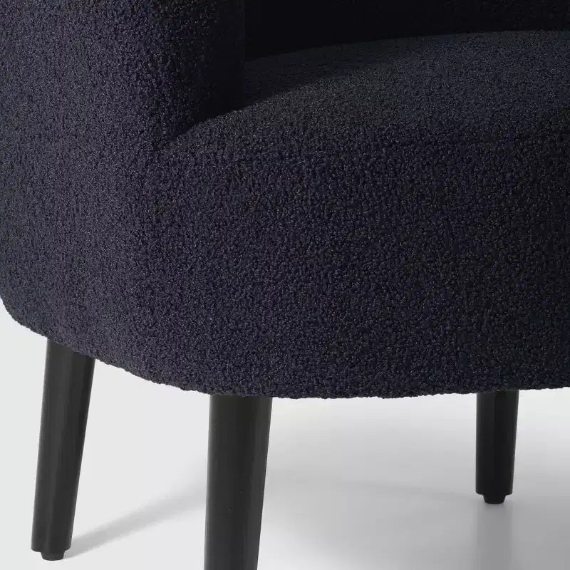 WestinTrends Alexandria Fauteuil d'appoint en similicuir imitation fourrure de mouton de style Mid-Century (Lot de 2) - 73,6 cm de large