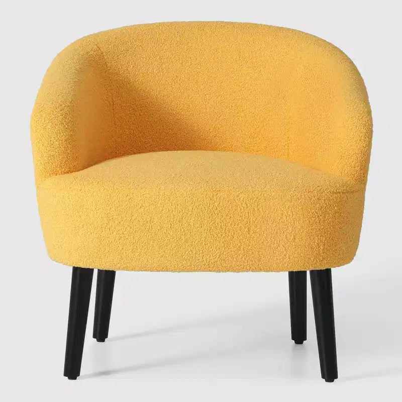 WestinTrends Alexandria Fauteuil d'appoint en similicuir imitation fourrure de mouton de style Mid-Century (Lot de 2) - 73,6 cm de large