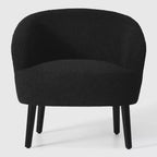 WestinTrends Alexandria Fauteuil d'appoint en similicuir imitation fourrure de mouton de style Mid-Century (Lot de 2) - 73,6 cm de large