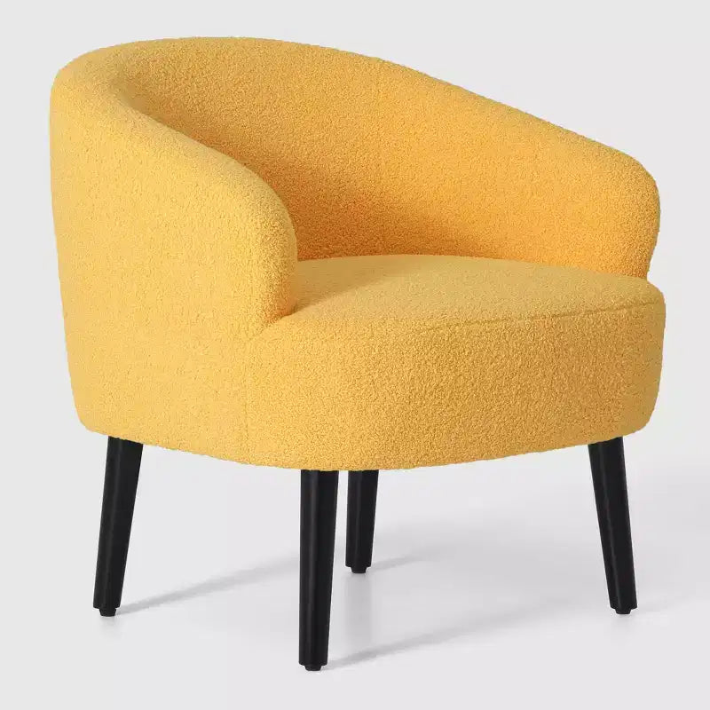WestinTrends Alexandria Fauteuil d'appoint en similicuir imitation fourrure de mouton de style Mid-Century (Lot de 2) - 73,6 cm de large