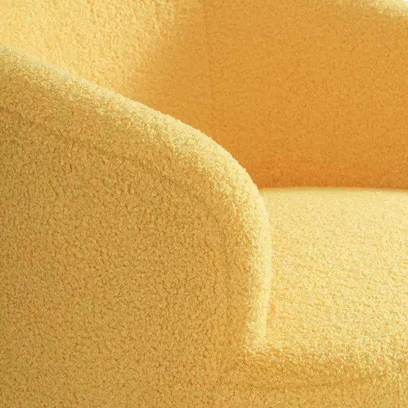 WestinTrends Alexandria Fauteuil d'appoint en similicuir imitation fourrure de mouton de style Mid-Century (Lot de 2) - 73,6 cm de large