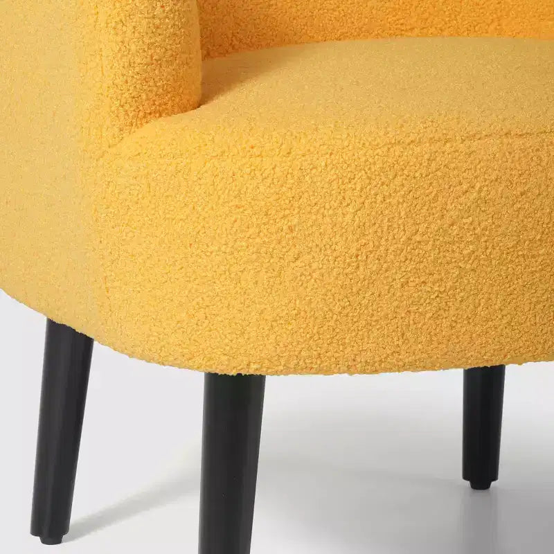 WestinTrends Alexandria Fauteuil d'appoint en similicuir imitation fourrure de mouton de style Mid-Century (Lot de 2) - 73,6 cm de large