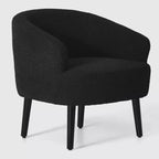 WestinTrends Alexandria Fauteuil d'appoint en similicuir imitation fourrure de mouton de style Mid-Century (Lot de 2) - 73,6 cm de large