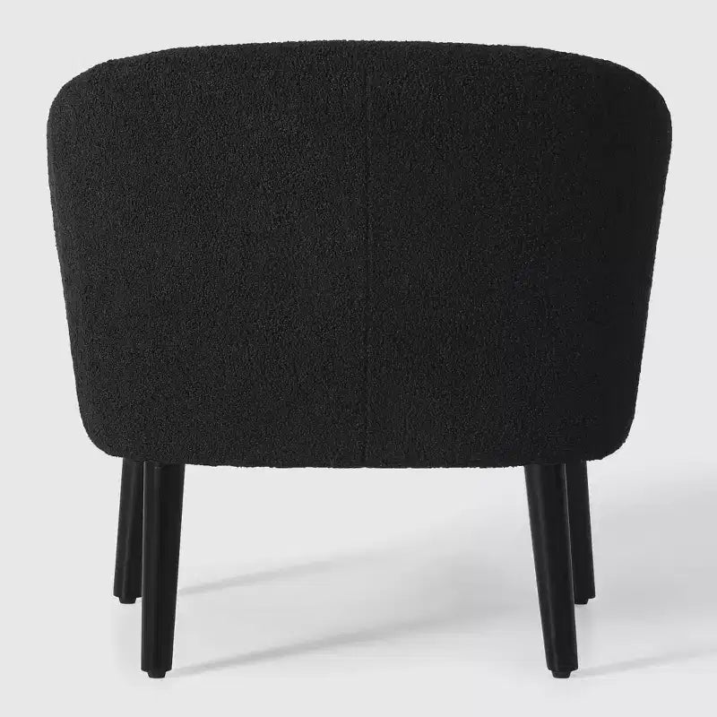 WestinTrends Alexandria Fauteuil d'appoint en similicuir imitation fourrure de mouton de style Mid-Century (Lot de 2) - 73,6 cm de large