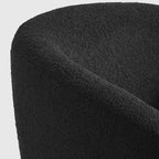 WestinTrends Alexandria Fauteuil d'appoint en similicuir imitation fourrure de mouton de style Mid-Century (Lot de 2) - 73,6 cm de large