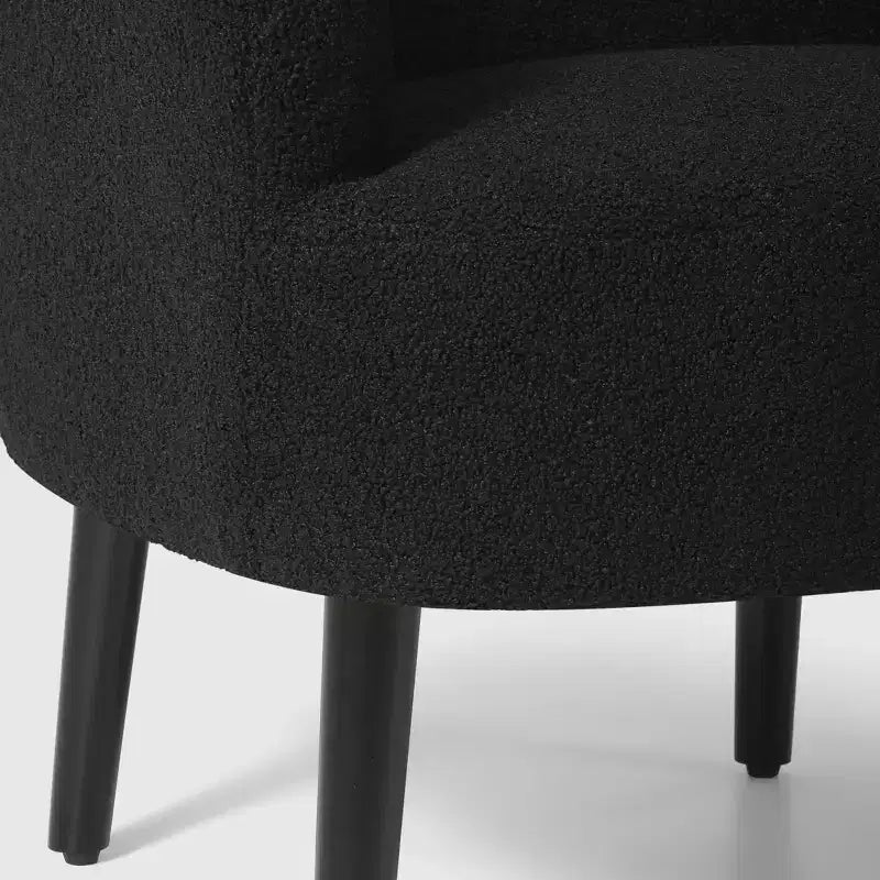 WestinTrends Alexandria Fauteuil d'appoint en similicuir imitation fourrure de mouton de style Mid-Century (Lot de 2) - 73,6 cm de large