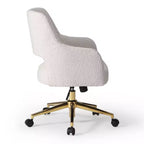 WestinTrends Genevieve Mid-Century Modern Swivel Office Chair With Wheels