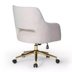 WestinTrends Genevieve Mid-Century Modern Swivel Office Chair With Wheels