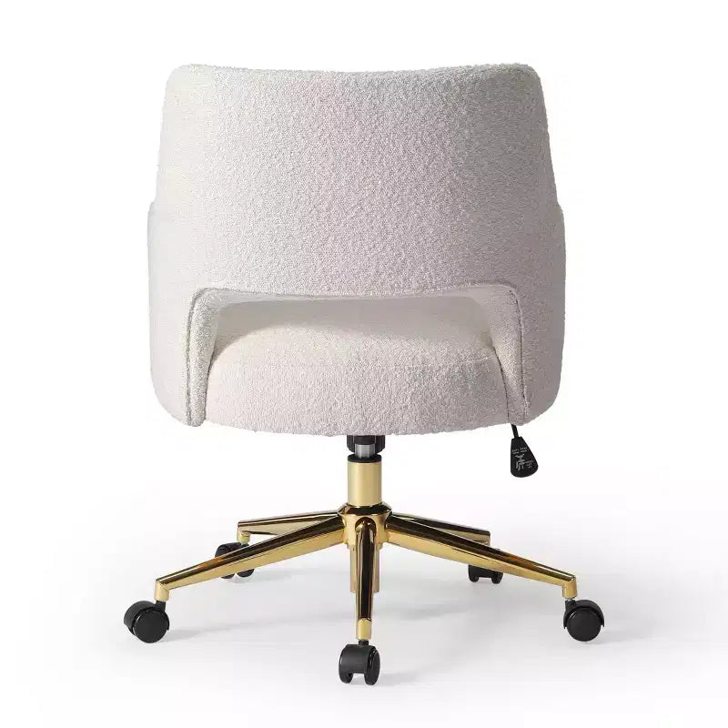 WestinTrends Genevieve Mid-Century Modern Swivel Office Chair With Wheels