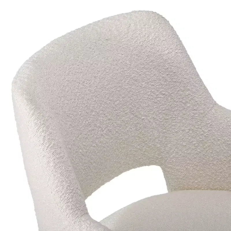 WestinTrends Genevieve Mid-Century Modern Swivel Office Chair With Wheels