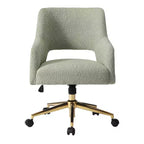 WestinTrends Genevieve Mid-Century Modern Swivel Office Chair With Wheels