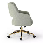WestinTrends Genevieve Mid-Century Modern Swivel Office Chair With Wheels