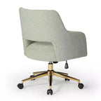 WestinTrends Genevieve Mid-Century Modern Swivel Office Chair With Wheels