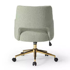 WestinTrends Genevieve Mid-Century Modern Swivel Office Chair With Wheels