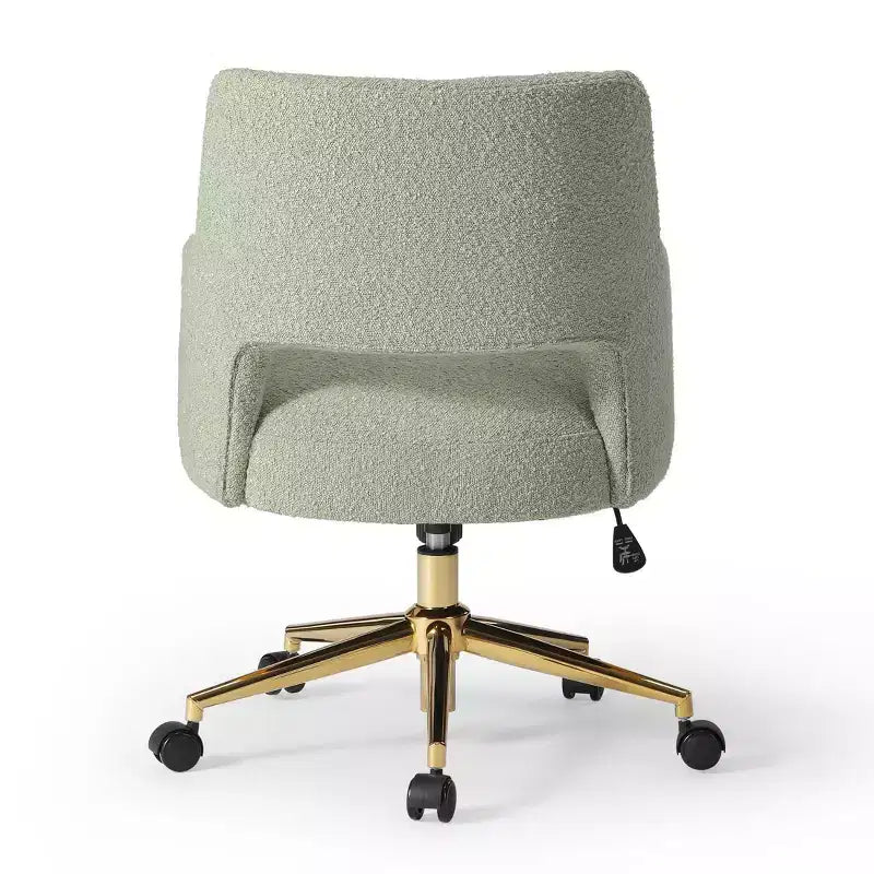 WestinTrends Genevieve Mid-Century Modern Swivel Office Chair With Wheels