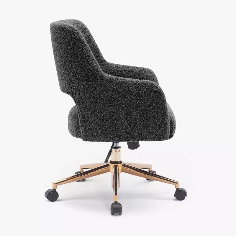 WestinTrends Genevieve Mid-Century Modern Swivel Office Chair With Wheels