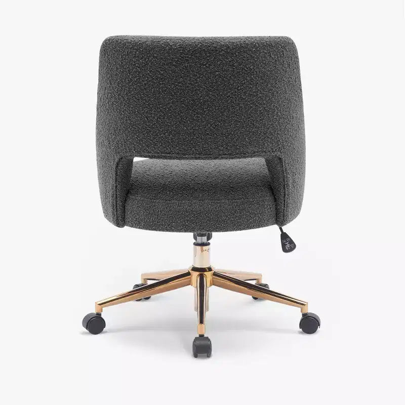 WestinTrends Genevieve Mid-Century Modern Swivel Office Chair With Wheels