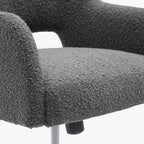 WestinTrends Genevieve Mid-Century Modern Swivel Office Chair With Wheels