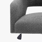 WestinTrends Genevieve Mid-Century Modern Swivel Office Chair With Wheels