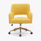 WestinTrends Genevieve Mid-Century Modern Swivel Office Chair With Wheels