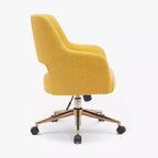 WestinTrends Genevieve Mid-Century Modern Swivel Office Chair With Wheels