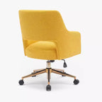 WestinTrends Genevieve Mid-Century Modern Swivel Office Chair With Wheels