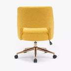 WestinTrends Genevieve Mid-Century Modern Swivel Office Chair With Wheels