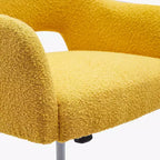 WestinTrends Genevieve Mid-Century Modern Swivel Office Chair With Wheels