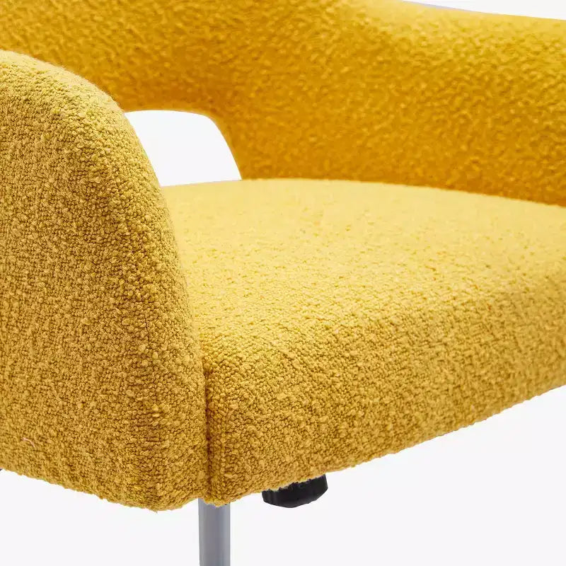 WestinTrends Genevieve Mid-Century Modern Swivel Office Chair With Wheels