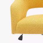 WestinTrends Genevieve Mid-Century Modern Swivel Office Chair With Wheels
