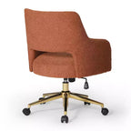 WestinTrends Genevieve Mid-Century Modern Swivel Office Chair With Wheels