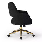 WestinTrends Genevieve Mid-Century Modern Swivel Office Chair With Wheels