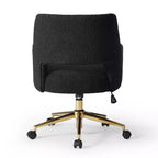 WestinTrends Genevieve Mid-Century Modern Swivel Office Chair With Wheels
