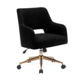 WestinTrends Genevieve Mid-Century Modern Swivel Office Chair With Wheels