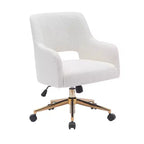 WestinTrends Genevieve Mid-Century Modern Swivel Office Chair With Wheels
