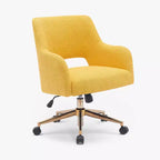 WestinTrends Genevieve Mid-Century Modern Swivel Office Chair With Wheels