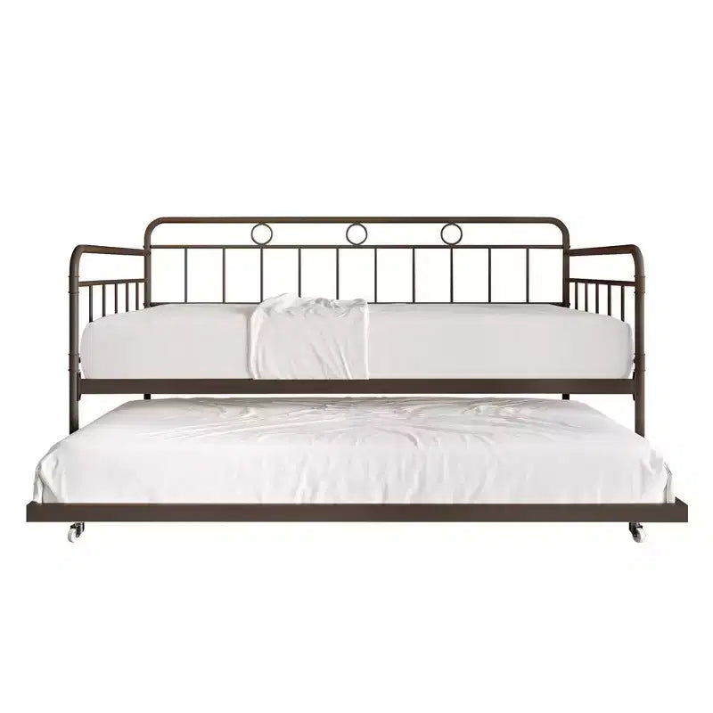 ChaletPosh Lit de Repos Gigogne Double en Métal