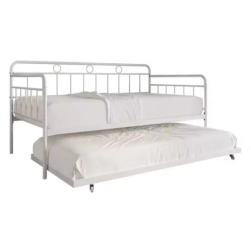 ChaletPosh Lit de Repos Gigogne Double en Métal