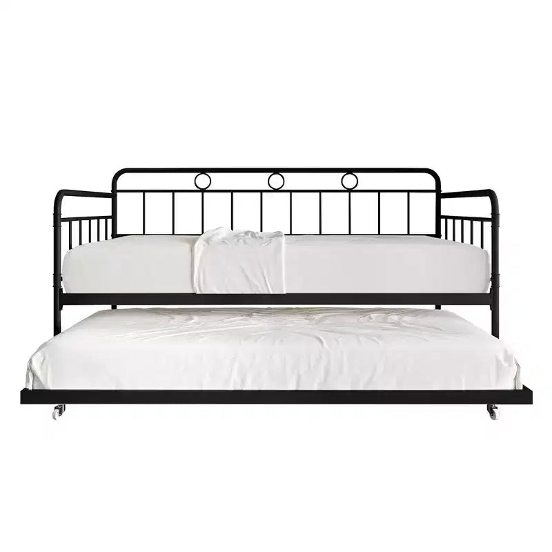 ChaletPosh Lit de Repos Gigogne Double en Métal