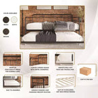 ChaletPosh Lit de Repos Gigogne Double en Métal
