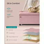 SONGMICS Banc de rangement Ottoman Banc de bout de lit Coffre de rangement Charge jusqu'à 300 kg pour salon et chambre à coucher
