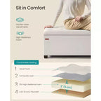 SONGMICS Banc de rangement Ottoman Banc de bout de lit Coffre de rangement Charge jusqu'à 300 kg pour salon et chambre à coucher