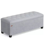 SONGMICS Banc de rangement Ottoman Banc de bout de lit Coffre de rangement Charge jusqu'à 300 kg pour salon et chambre à coucher
