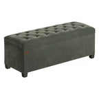 SONGMICS Banc de rangement Ottoman Banc de bout de lit Coffre de rangement Charge jusqu'à 300 kg pour salon et chambre à coucher