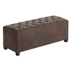 SONGMICS Banc de rangement Ottoman Banc de bout de lit Coffre de rangement Charge jusqu'à 300 kg pour salon et chambre à coucher