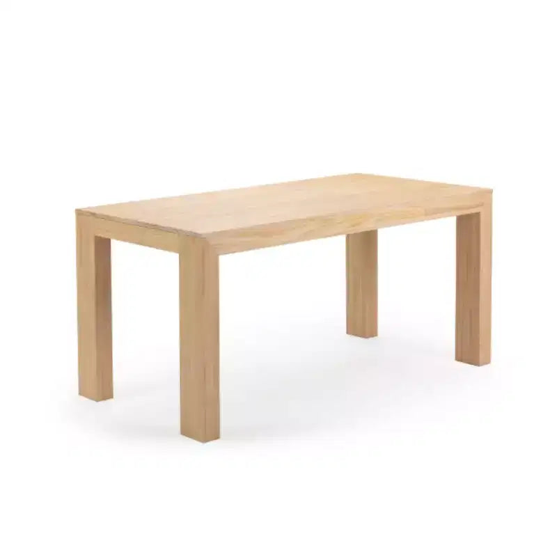 Plank+Beam 60 Table à manger moderne pour 4, Table à manger rectangulaire en bois massif pour cuisine/salle à manger