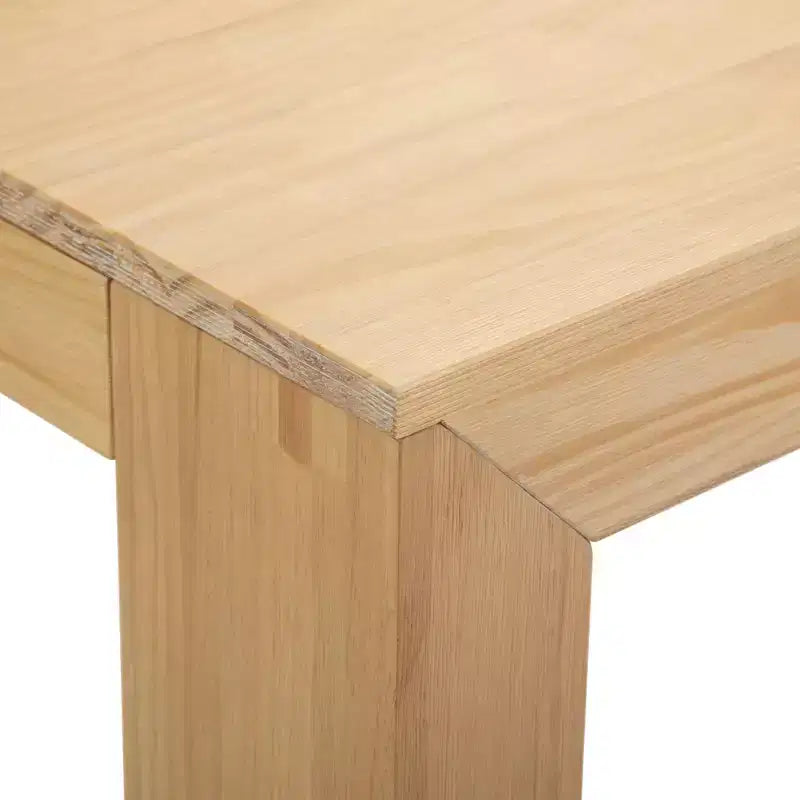 Plank+Beam 60 Table à manger moderne pour 4, Table à manger rectangulaire en bois massif pour cuisine/salle à manger