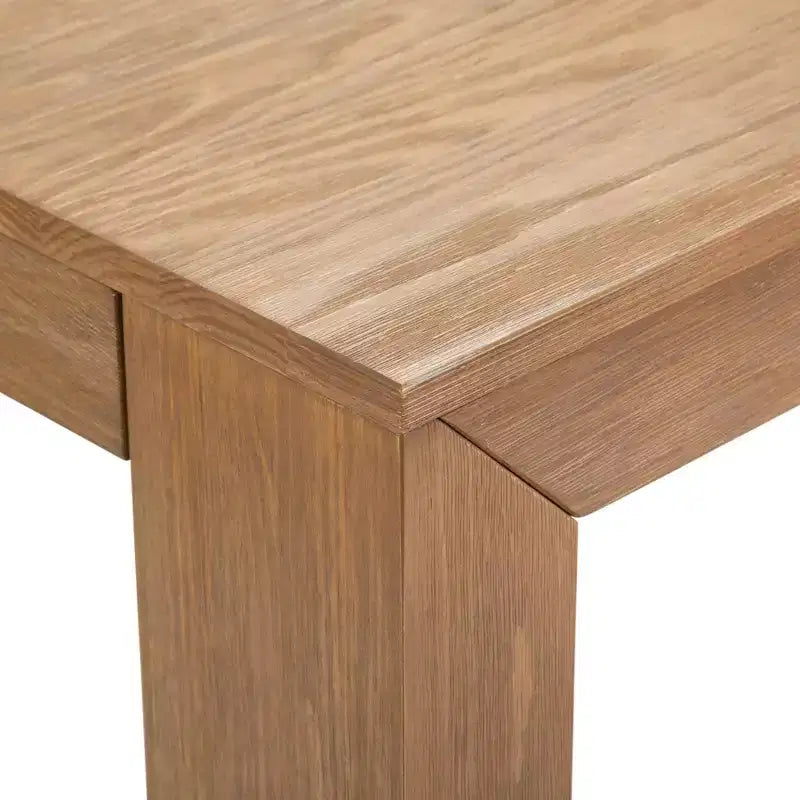 Plank+Beam 60 Table à manger moderne pour 4, Table à manger rectangulaire en bois massif pour cuisine/salle à manger